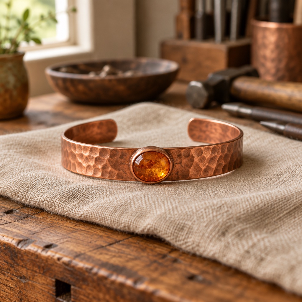 Pulsera de Cobre de Lucía & Marta - Ámbar